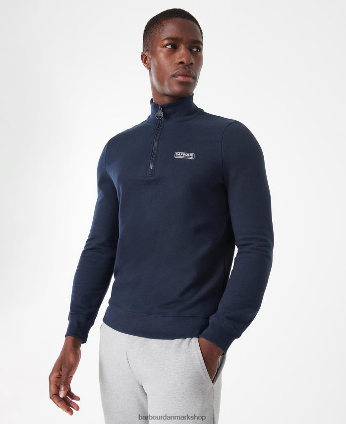 sort international sweatshirt essentiel halv lynlås BR2BR21020 Mænd Barbour tøj