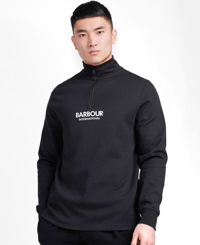 sort transmission halv lynlås sweatshirt BR2BR21024 Mænd Barbour tøj