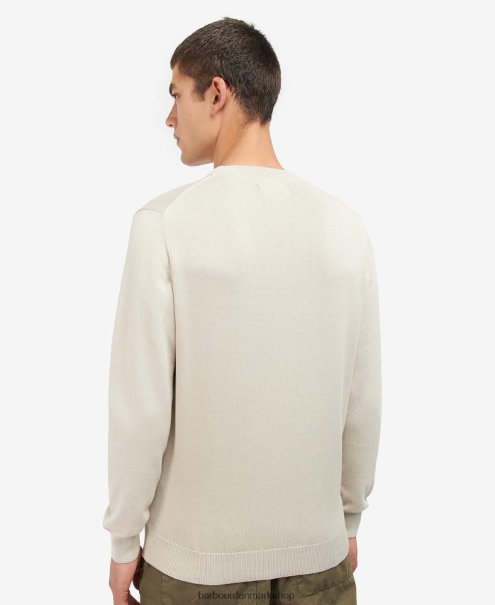 agave grøn pima bomuldstrøje med rund hals BR2BR21104 Mænd Barbour tøj