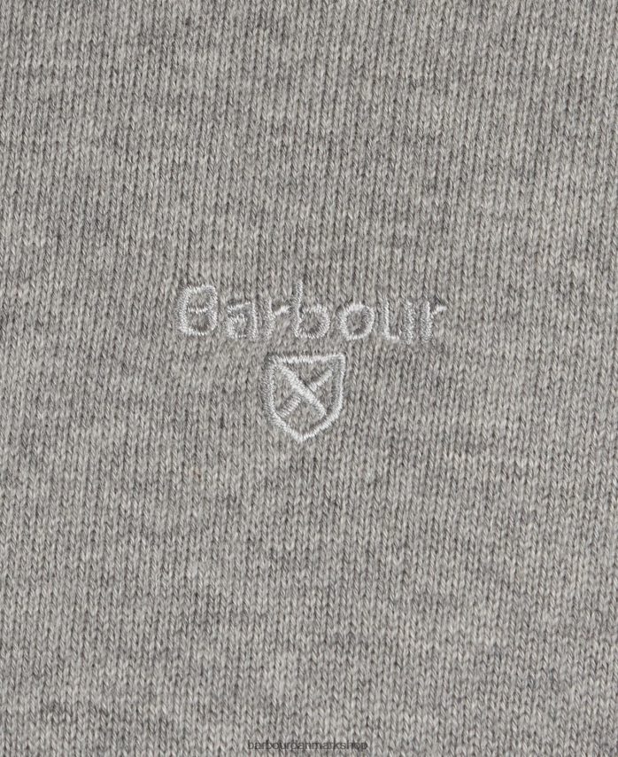 antik hvid pima bomuldstrøje med rund hals BR2BR21083 Mænd Barbour tøj