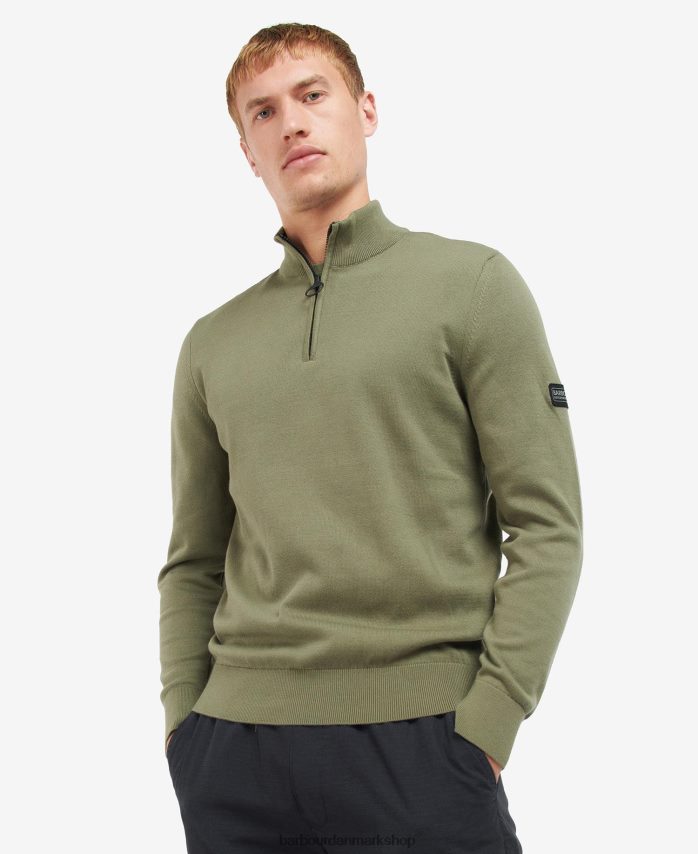 antracit mergel bomuldstrøje med halv lynlås BR2BR21118 Mænd Barbour tøj