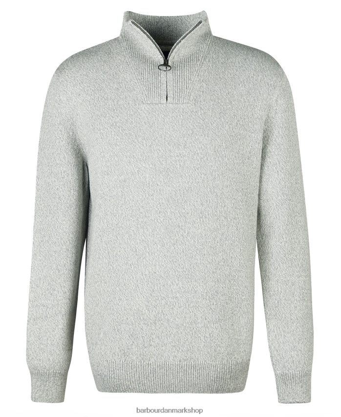 duffelpose grøn nelson sweatshirt i bomuld med halv lynlås BR2BR21114 Mænd Barbour tøj