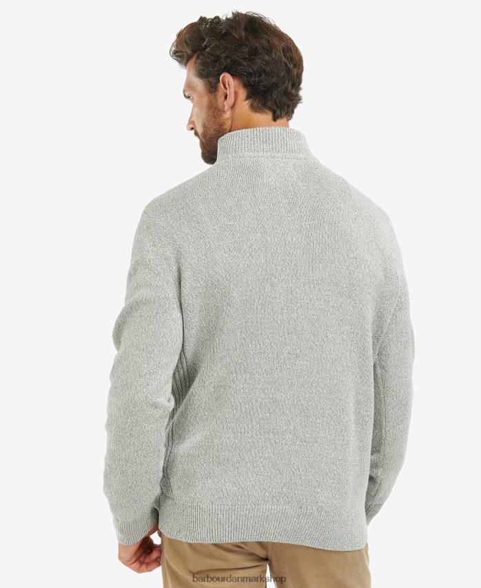 duffelpose grøn nelson sweatshirt i bomuld med halv lynlås BR2BR21114 Mænd Barbour tøj