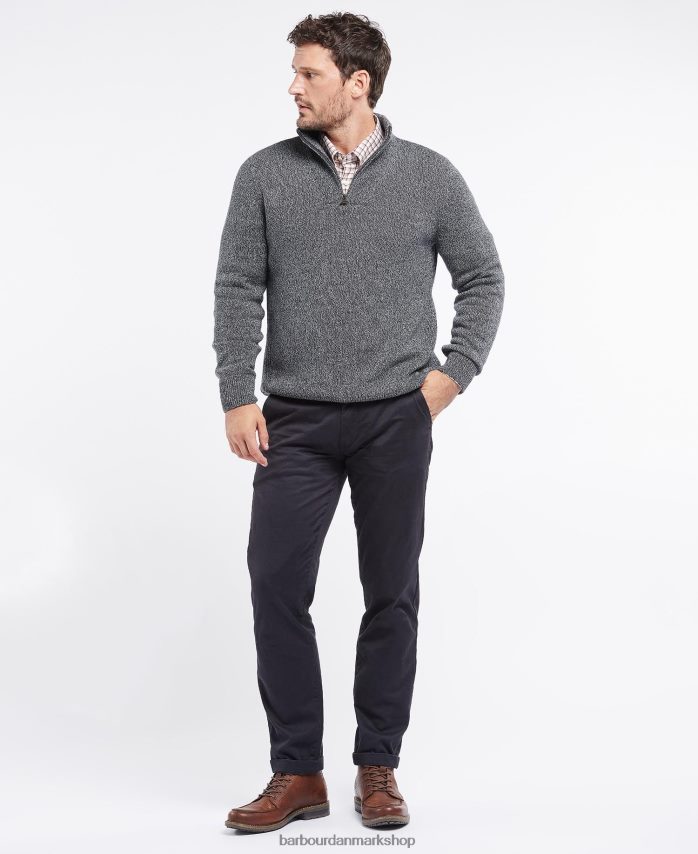 flåde bomuld twist nelson halv lynlås BR2BR21101 Mænd Barbour tøj