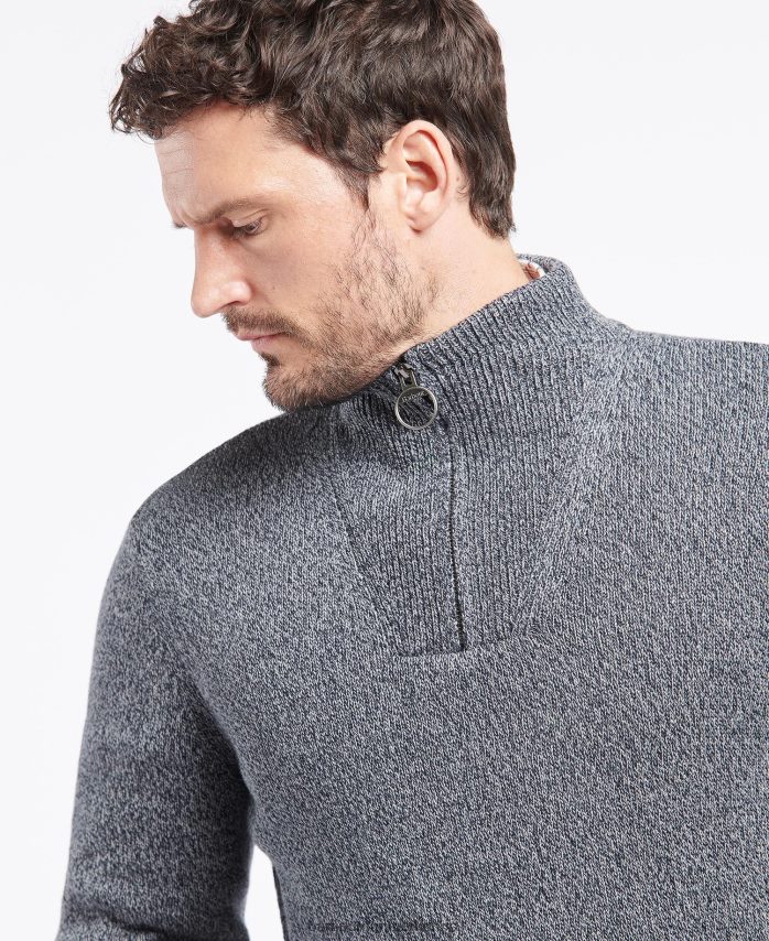 flåde bomuld twist nelson halv lynlås BR2BR21101 Mænd Barbour tøj