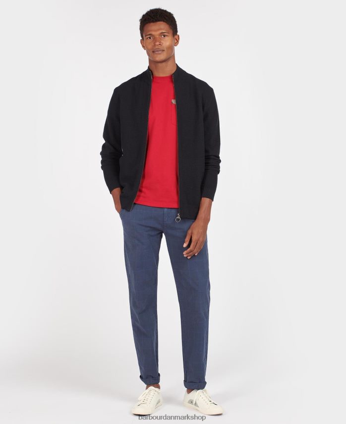 grå mergel abhainn sweater med lynlås BR2BR21084 Mænd Barbour tøj