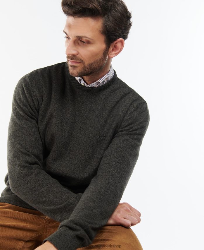 grå mergel firle crew jumper BR2BR21088 Mænd Barbour tøj