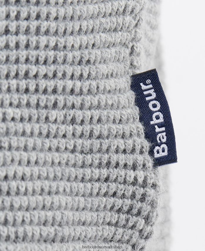 grå mergel malcolm trøje med halv knap BR2BR21108 Mænd Barbour tøj