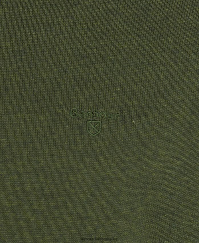 grå pima bomuldstrøje med rund hals BR2BR21080 Mænd Barbour tøj