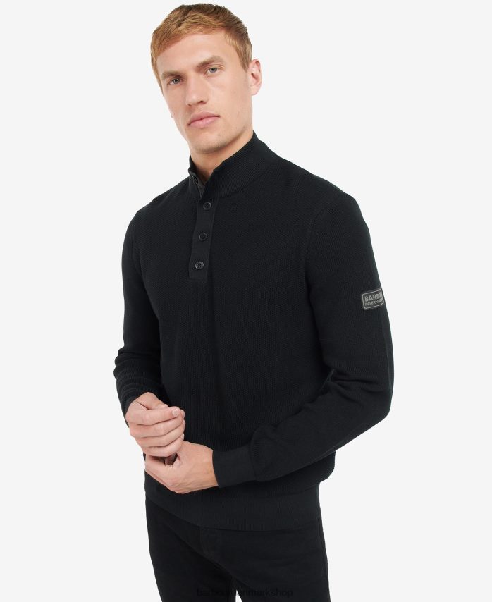 klassisk sort mosstrikket bluse BR2BR21079 Mænd Barbour tøj