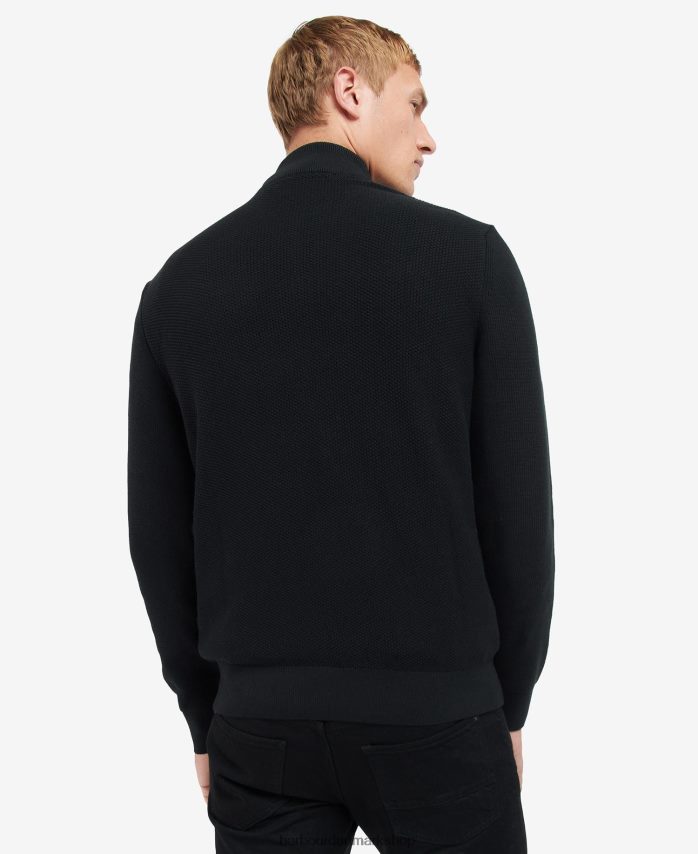 klassisk sort mosstrikket bluse BR2BR21079 Mænd Barbour tøj