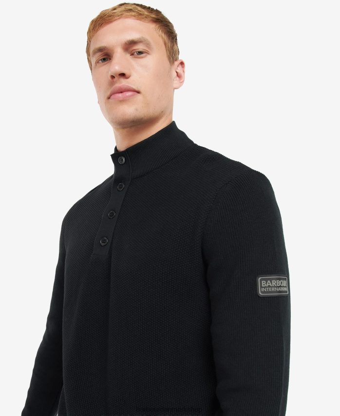 klassisk sort mosstrikket bluse BR2BR21079 Mænd Barbour tøj