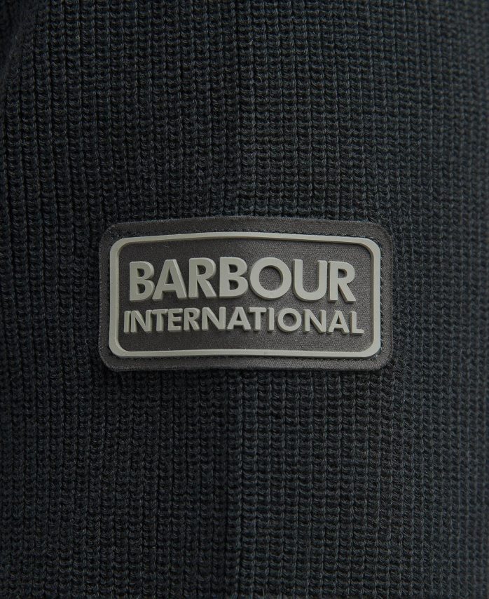 klassisk sort mosstrikket bluse BR2BR21079 Mænd Barbour tøj