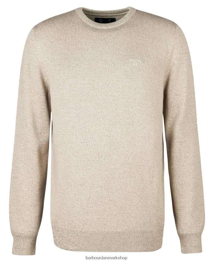 oliven mergel Firle strikket trøje med rund hals BR2BR21110 Mænd Barbour tøj