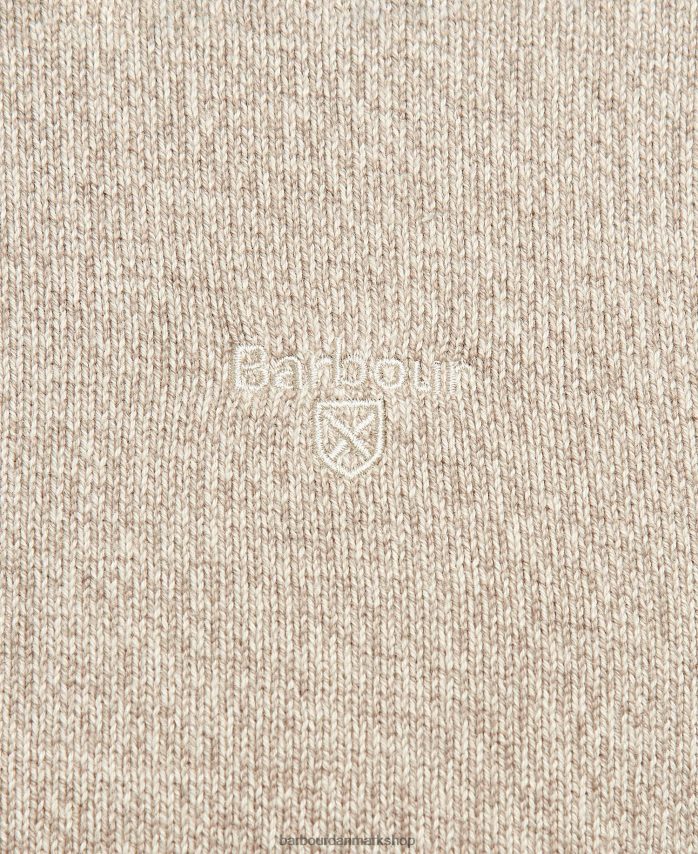 oliven mergel Firle strikket trøje med rund hals BR2BR21110 Mænd Barbour tøj