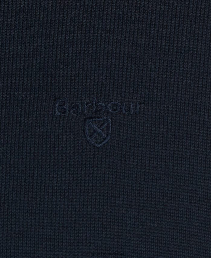 trækul pima bomuldstrøje med rund hals BR2BR21075 Mænd Barbour tøj