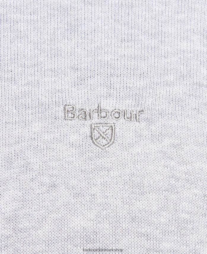 vasket blå taines strikket sweatshirt med halv lynlås BR2BR21092 Mænd Barbour tøj