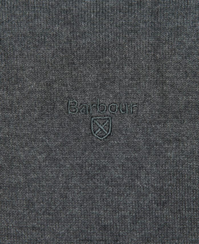 vasket blå taines strikket sweatshirt med halv lynlås BR2BR21100 Mænd Barbour tøj