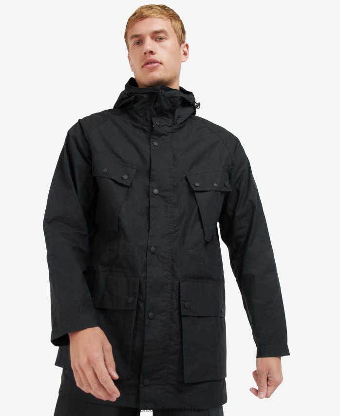klassisk sort deal afslappet parka frakke BR2BR2176 Mænd Barbour tøj