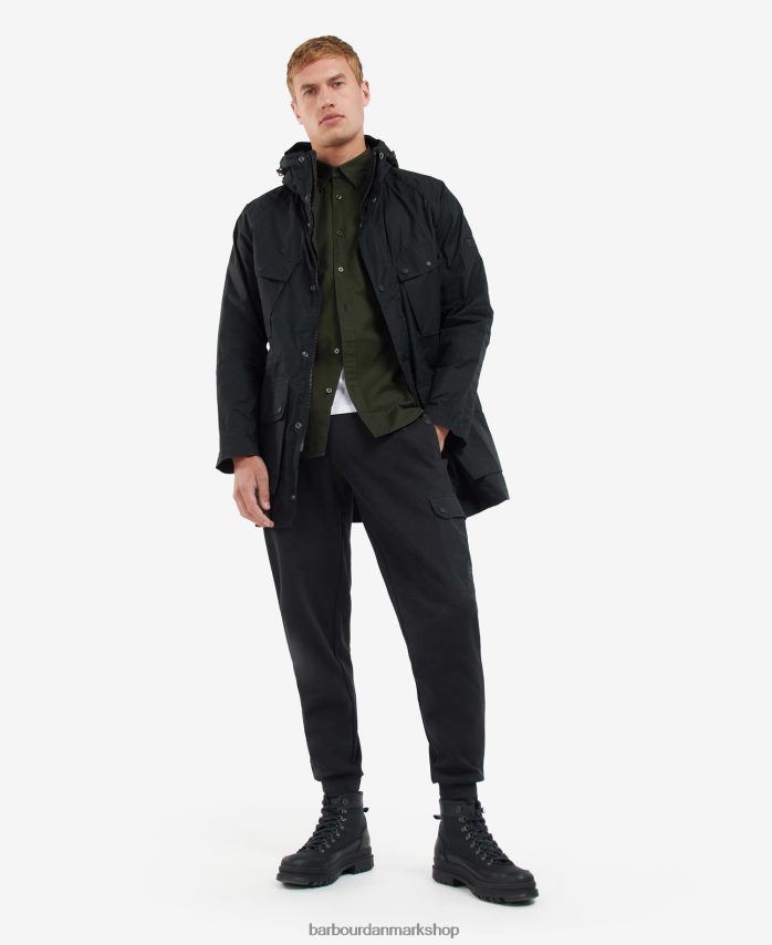 klassisk sort deal afslappet parka frakke BR2BR2176 Mænd Barbour tøj