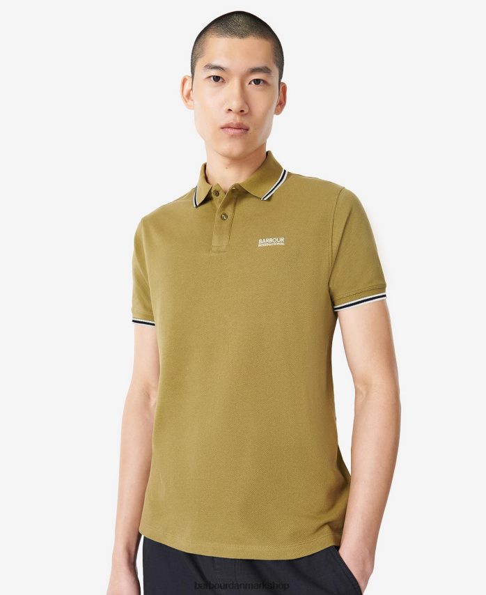 arkiv oliven rytter tippet poloshirt BR2BR2671 Mænd Barbour tøj