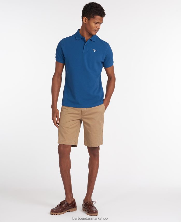 atlantisk blå sports polo shirt BR2BR2580 Mænd Barbour tøj