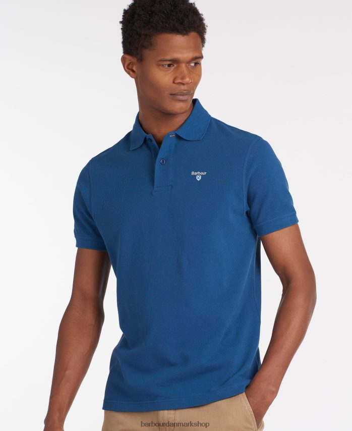 atlantisk blå sports polo shirt BR2BR2580 Mænd Barbour tøj