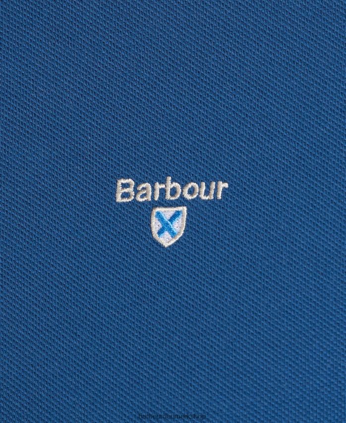atlantisk blå sports polo shirt BR2BR2580 Mænd Barbour tøj
