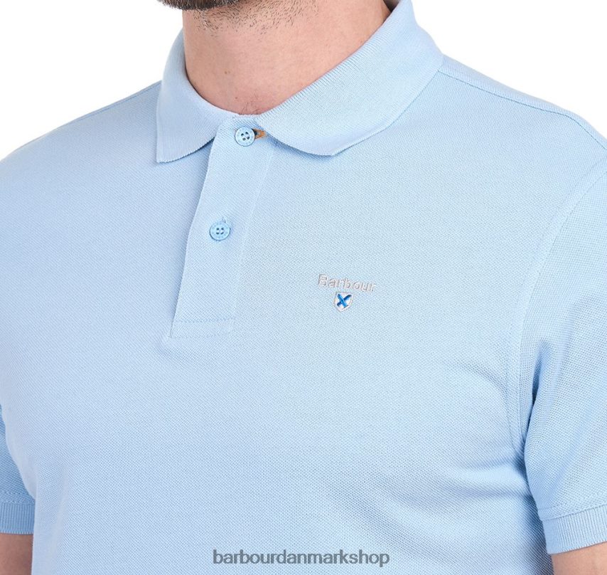 atlantisk blå sports polo shirt BR2BR2605 Mænd Barbour tøj