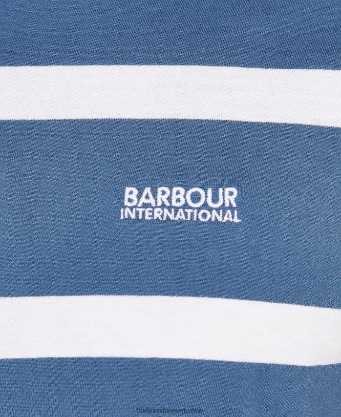 blå horisont/hvid cobain stribet poloshirt BR2BR2677 Mænd Barbour tøj