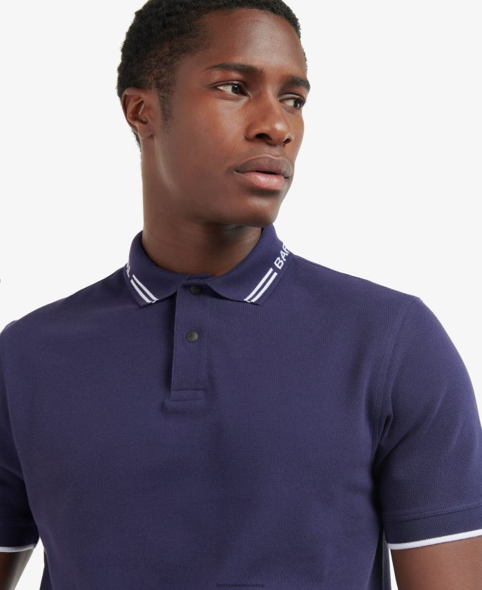 blæk bates poloshirt BR2BR2641 Mænd Barbour tøj