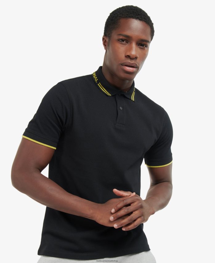 blæk bates poloshirt BR2BR2704 Mænd Barbour tøj