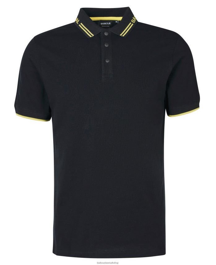 blæk bates poloshirt BR2BR2704 Mænd Barbour tøj