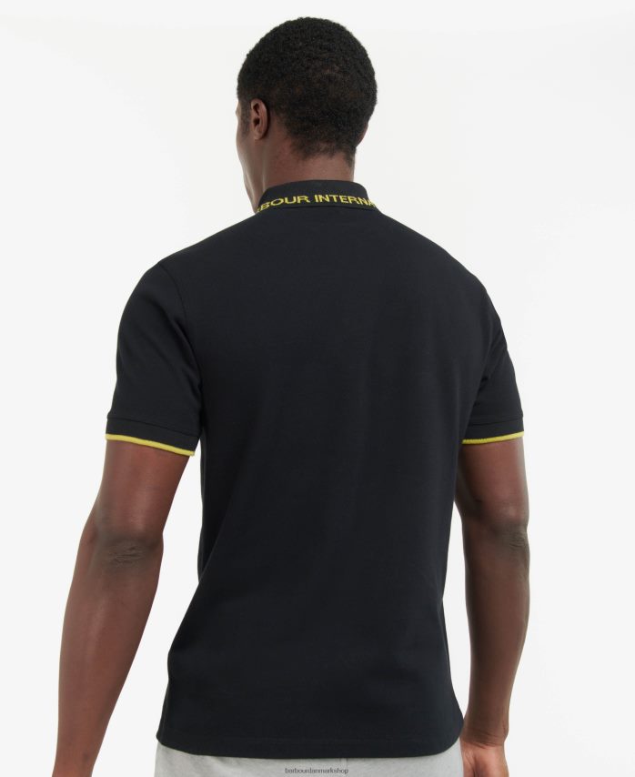 blæk bates poloshirt BR2BR2704 Mænd Barbour tøj