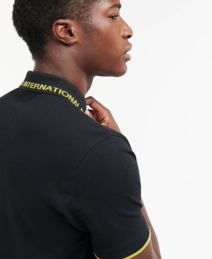 blæk bates poloshirt BR2BR2704 Mænd Barbour tøj