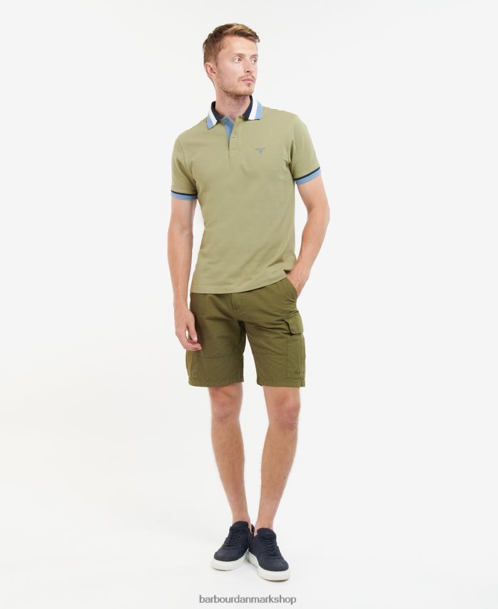 bleget oliven finkle poloshirt BR2BR2648 Mænd Barbour tøj