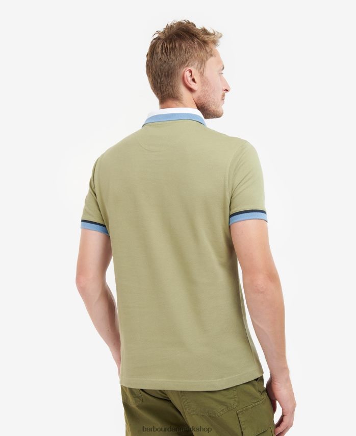 bleget oliven finkle poloshirt BR2BR2648 Mænd Barbour tøj