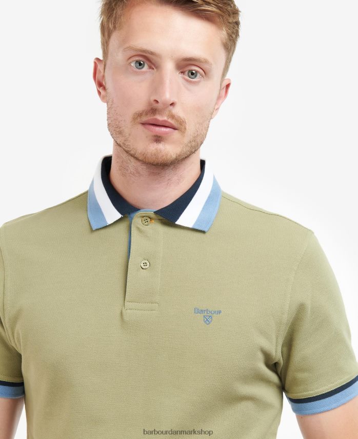 bleget oliven finkle poloshirt BR2BR2648 Mænd Barbour tøj