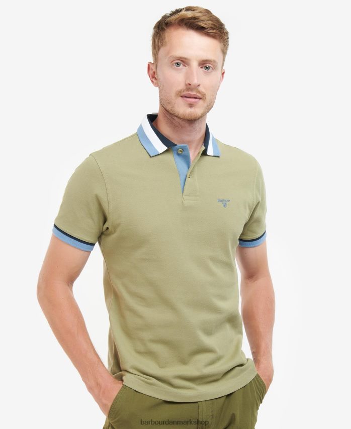 bleget oliven finkle poloshirt BR2BR2648 Mænd Barbour tøj