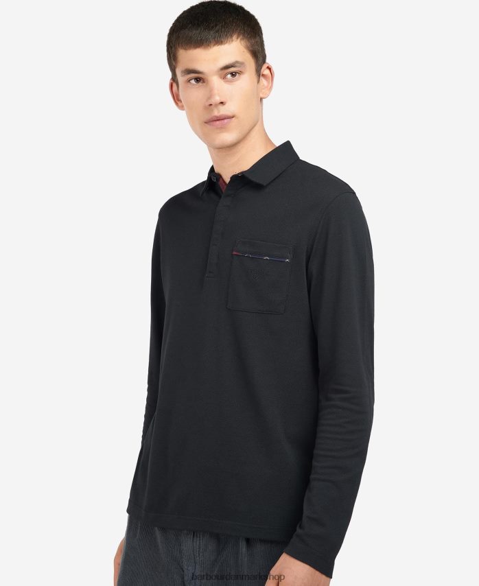 dk bordeaux adie langærmet poloshirt BR2BR2678 Mænd Barbour tøj