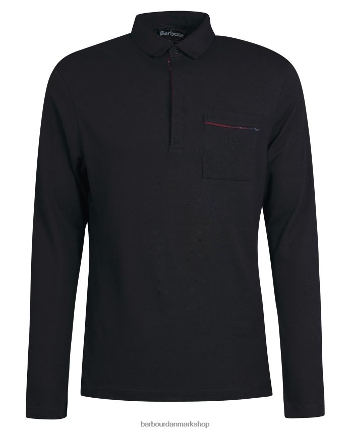 dk bordeaux adie langærmet poloshirt BR2BR2678 Mænd Barbour tøj
