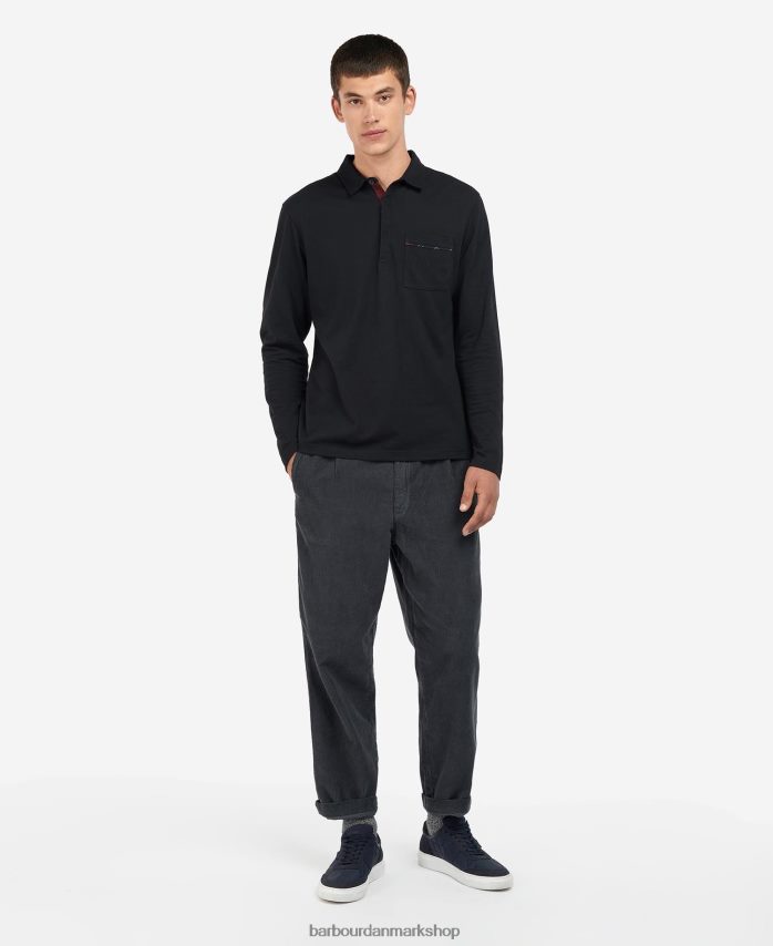 dk bordeaux adie langærmet poloshirt BR2BR2678 Mænd Barbour tøj