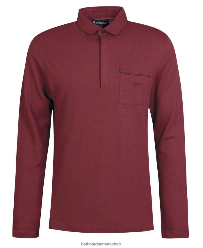 dk bordeaux adie langærmet poloshirt BR2BR2688 Mænd Barbour tøj
