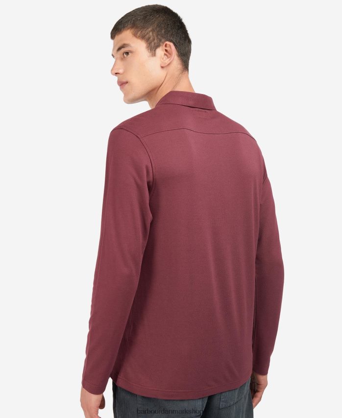 dk bordeaux adie langærmet poloshirt BR2BR2688 Mænd Barbour tøj