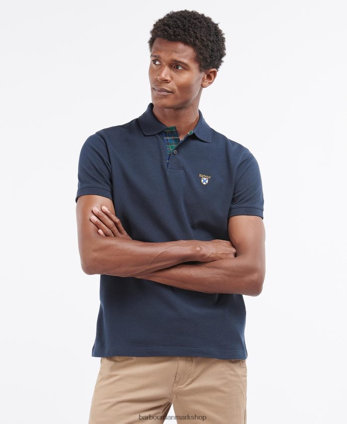 grå mergel samfund poloshirt BR2BR2601 Mænd Barbour tøj