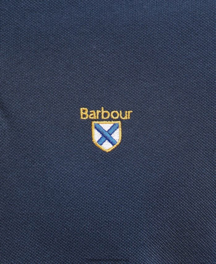grå mergel samfund poloshirt BR2BR2601 Mænd Barbour tøj