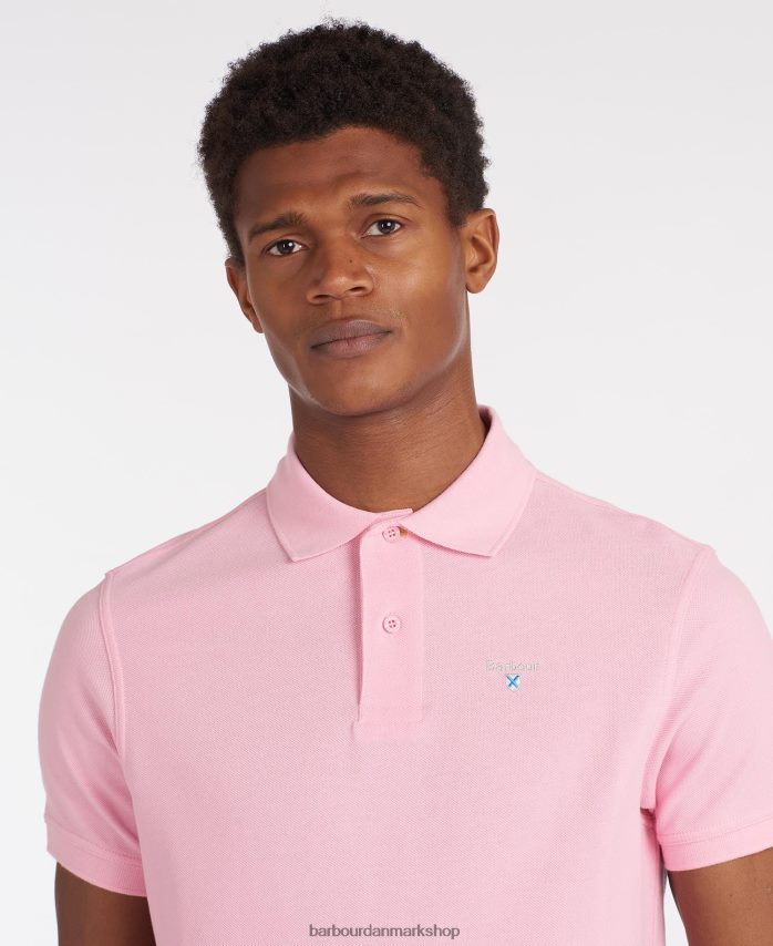 grå mergel sports polo shirt BR2BR2546 Mænd Barbour tøj