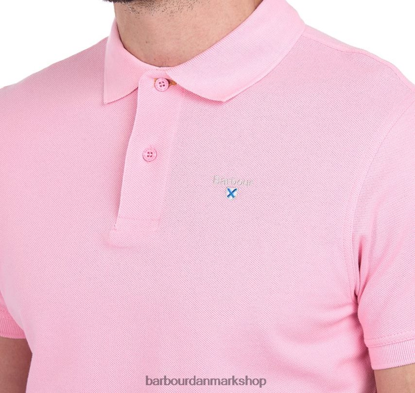 grå mergel sports polo shirt BR2BR2546 Mænd Barbour tøj