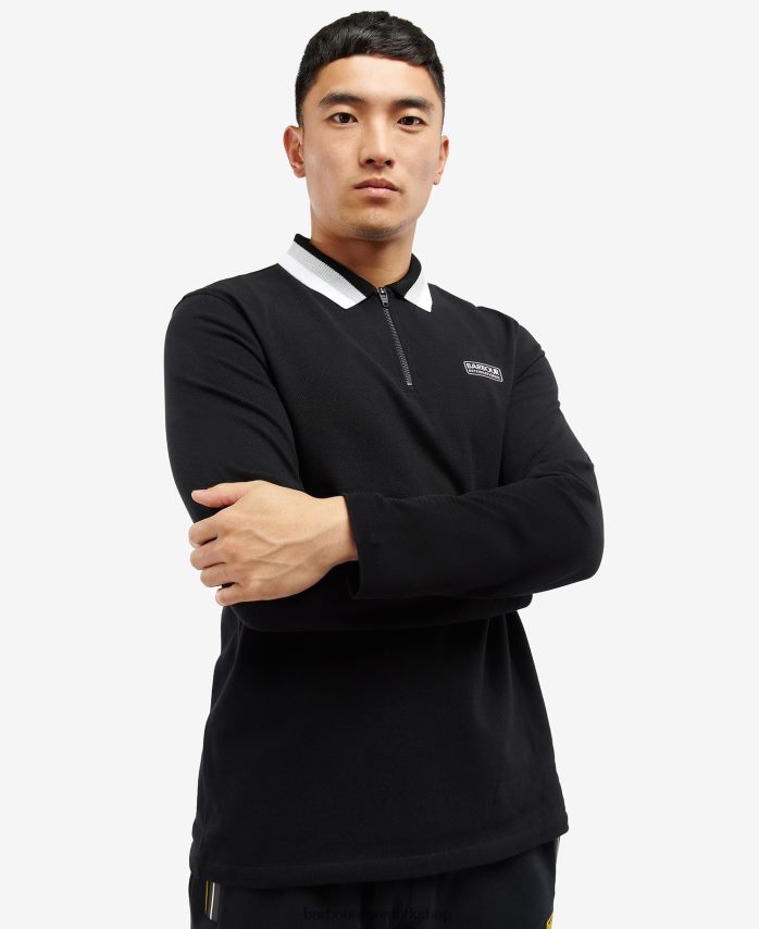 hvid adisham langærmet poloshirt BR2BR2681 Mænd Barbour tøj