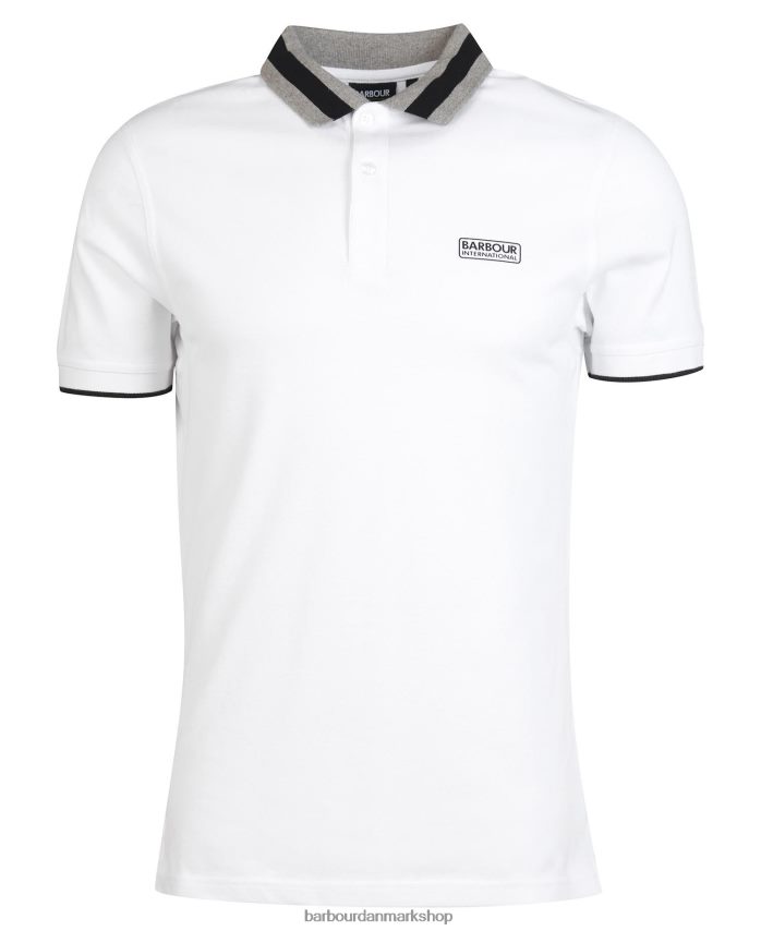 hvid aintree poloshirt BR2BR2731 Mænd Barbour tøj